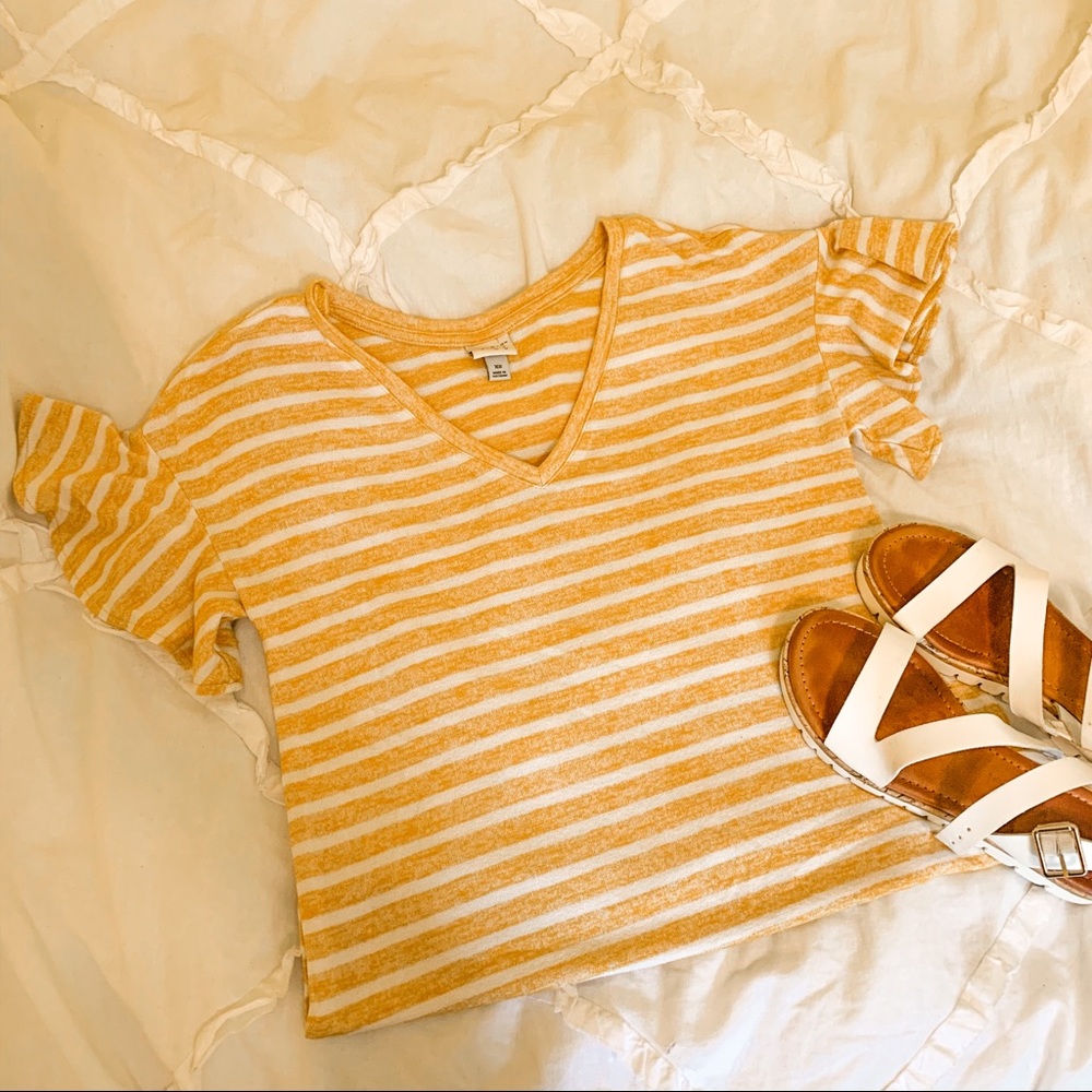 Striped Yellow Sunshine Top